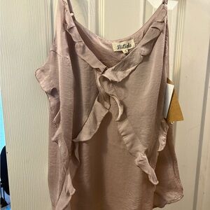 Listicle Mauve Ruffle camisole Blouse